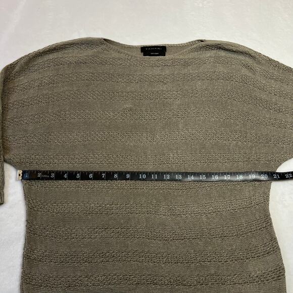 Tahari 100% Linen Open Knit Dolman Sleeve Sweater Size M Coastal Preppy Summer - Picture 6 of 9